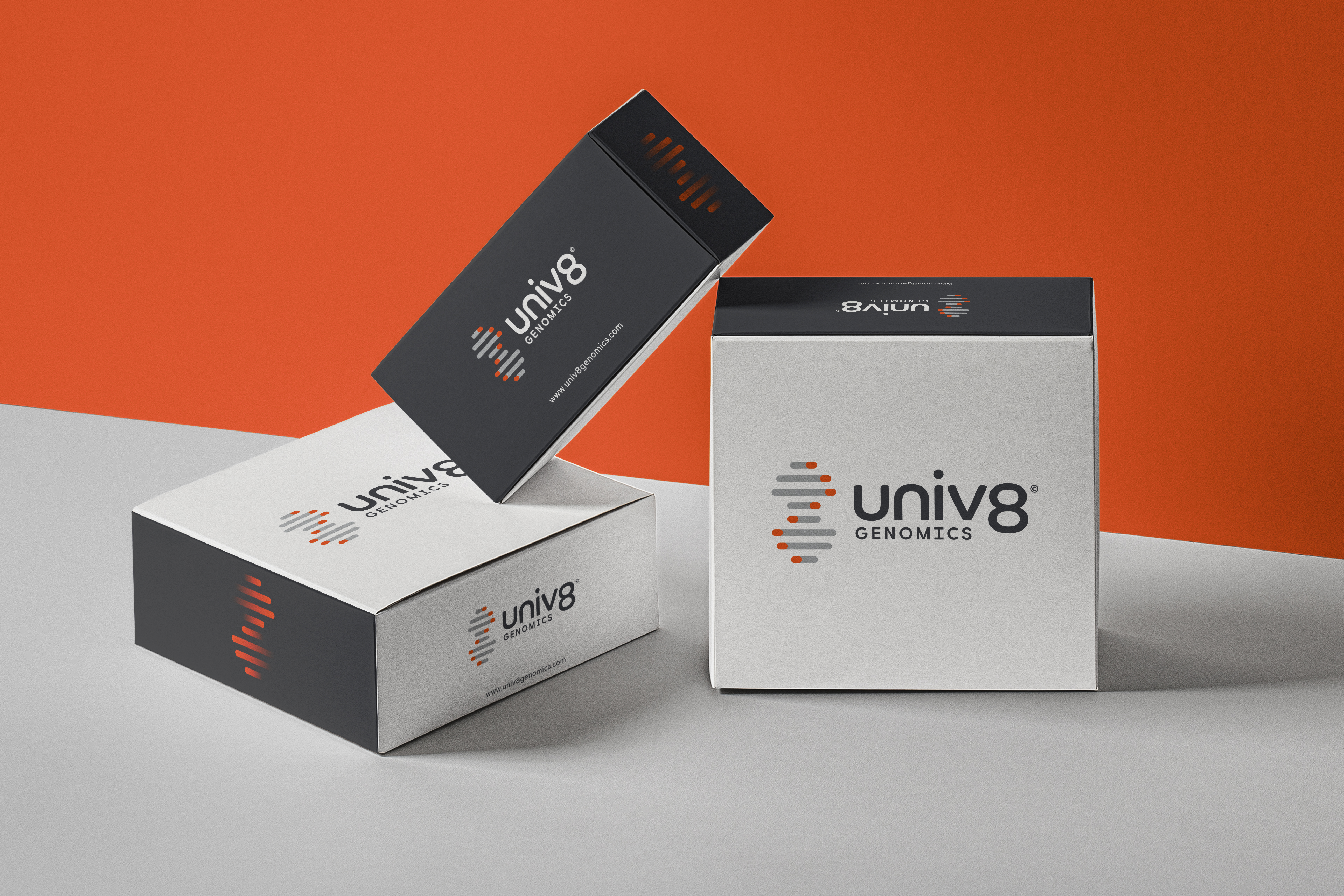 Genomics Testing Box Brand & Website Design for Univ8 Genomics spinout company NI